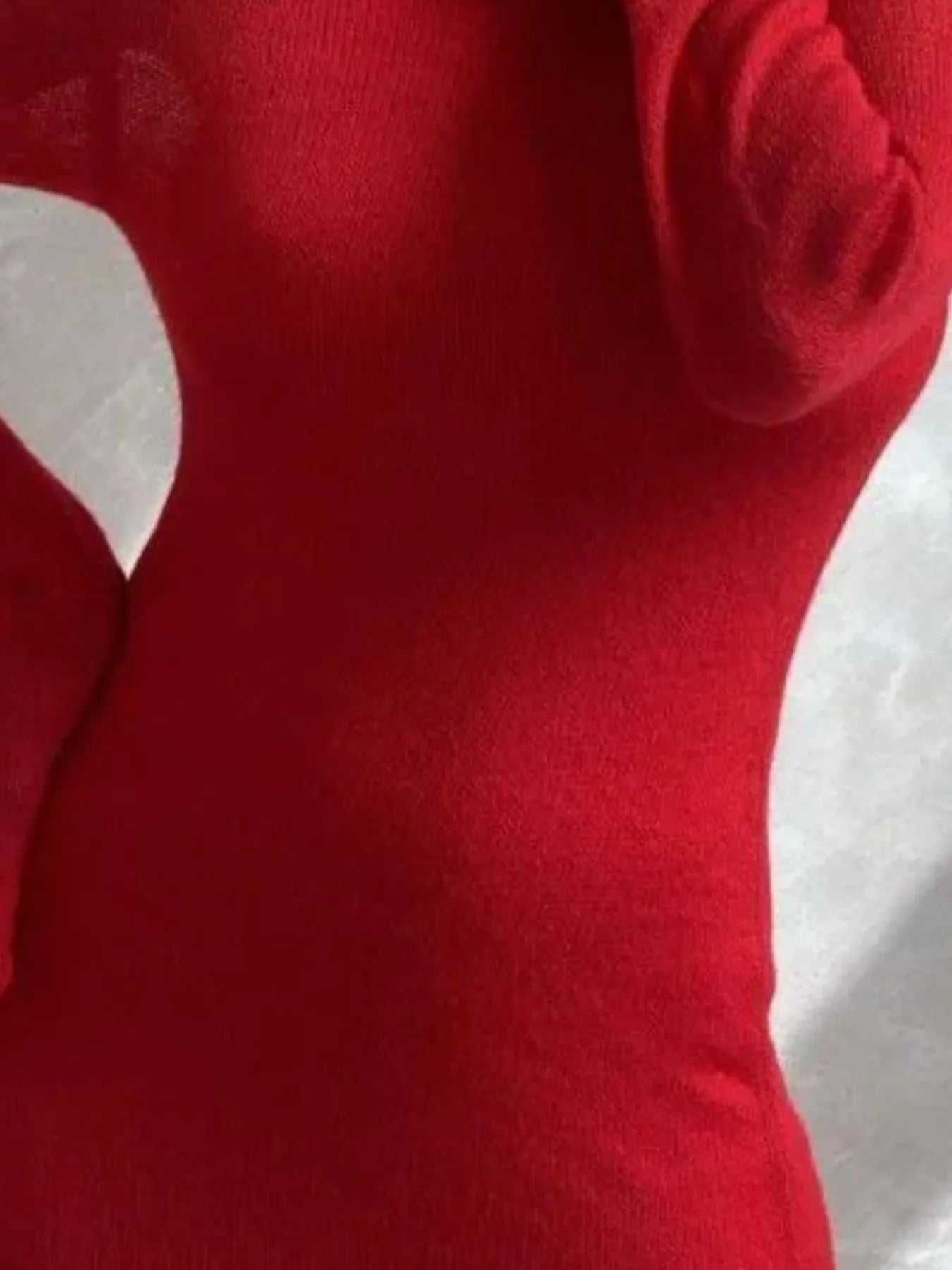red fitted long sleeve sweater dress in ribbed texture from ribbed knit cami dress set
